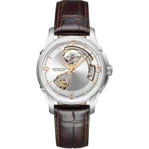 Hamilton Jazzmaster Automatic Open Heart Silver Dial Brown Leather Strap Men's Watch H32565555 RRP £725