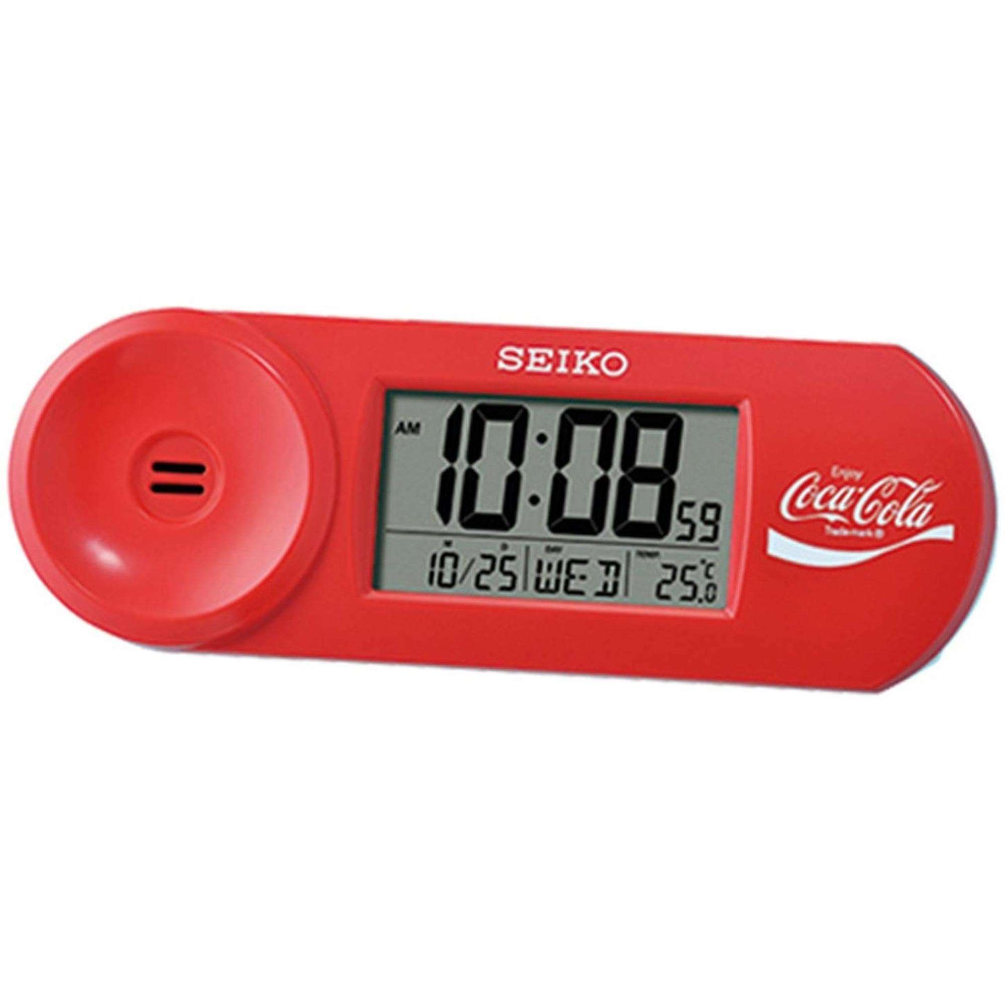 Seiko Coca Cola Quartz Digital Alarm Clock QHL902R