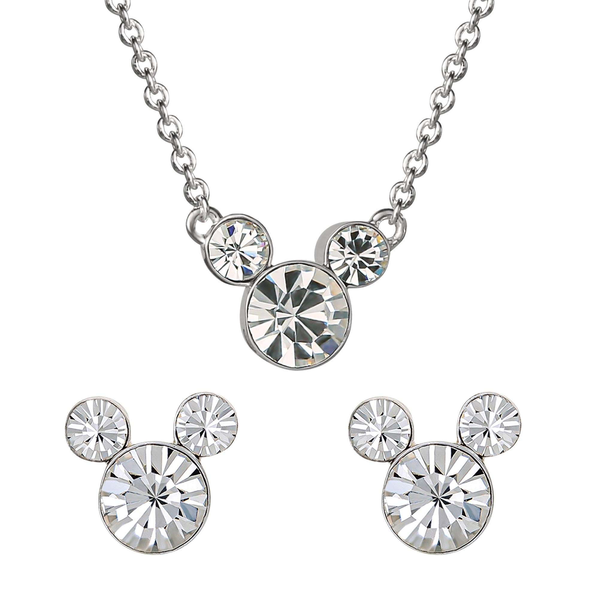 Disney Mickey Mouse Birthstone Necklace & Earring Set Ladies Jewellery SH00519RAPRL.PH