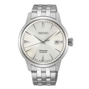 Seiko Presage Cocktail Time The Martini Automatic Movement White Dial Stainless Steel Bracelet SRPG23J1