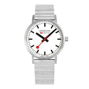 Mondaine Classic Quartz Movement White Dial Stainless Steel Bracelet Watch A660.30360.16SBJ