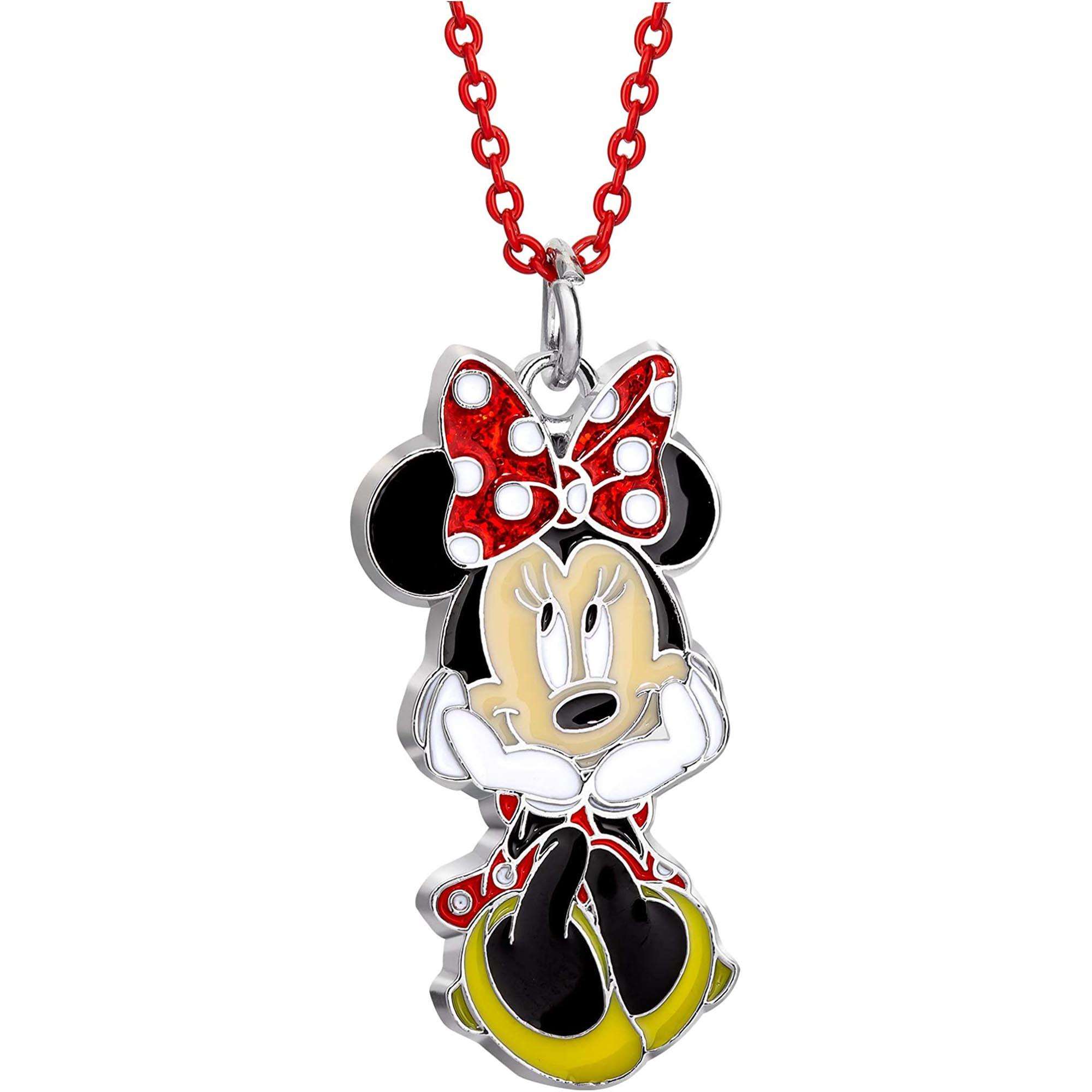 Disney Mickey and Minnie Kids Necklace NH00791RL-16.PH