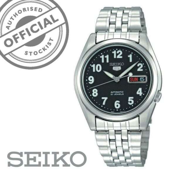 Seiko 5 Automatic Black Dial Stainless Steel Men's Watch SNK381K1