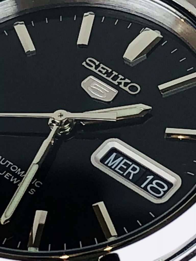 Seiko 5 Automatic Black Dial Stainless Steel Bracelet Men’s Watch SNKK71K1