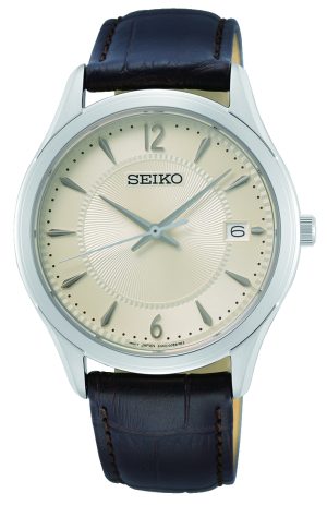 Seiko Conceptual Quartz Blue Sunburst Dial Men\'s Watch Titanium Bracelet  SUR373P1 - WatchNation