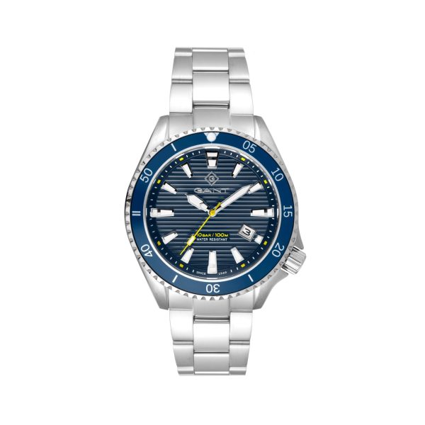 Gant Waterville Quartz Blue Dial Steel Bracelet Mens Watch G174002 ...