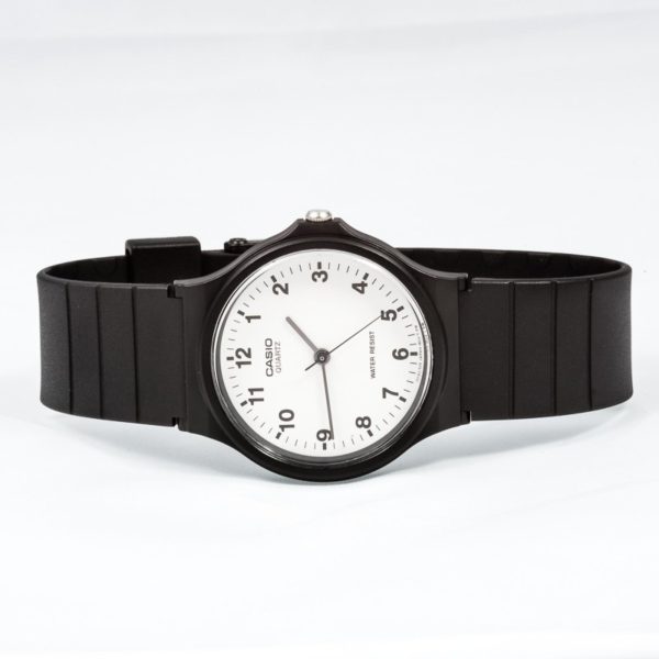 Casio Collection Quartz White Dial Black Resin Strap Unisex Watch MQ-24-7BLL - Image 2