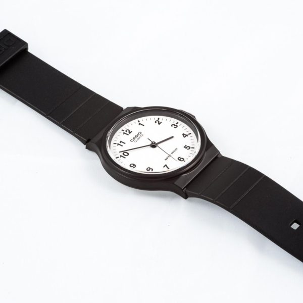 Casio Collection Quartz White Dial Black Resin Strap Unisex Watch MQ-24-7BLL - Image 3