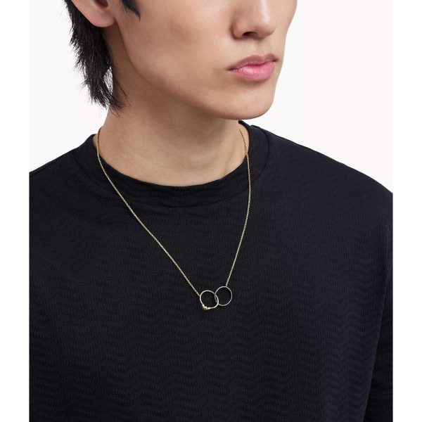 Emporio Armani Two-Tone Stainless Steel Pendant Men's Necklace EGS3231710 - Image 2